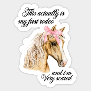 My First Rodeo shirt 90s style tshirt meme tshirt weird tshirt y2k aesthetic funny tshirt soft girl tshirt parody 2000s gift cowgirl Sticker